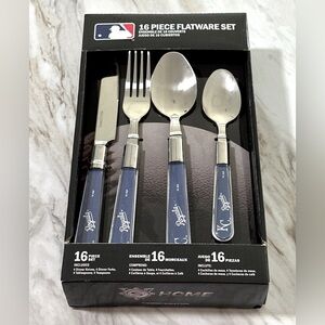 MLB Kansas City Royals KC Baseball 16 Piece Flatware Set The Sports Vault